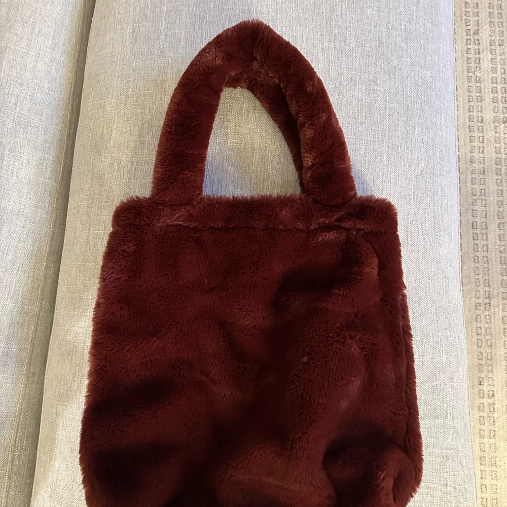 MyMumMadeIt - Burgundy Fur Tote Bag